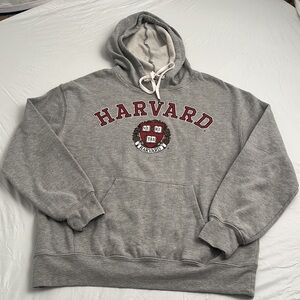 Hybrid Apparel Harvard University heather gray logo hoodie